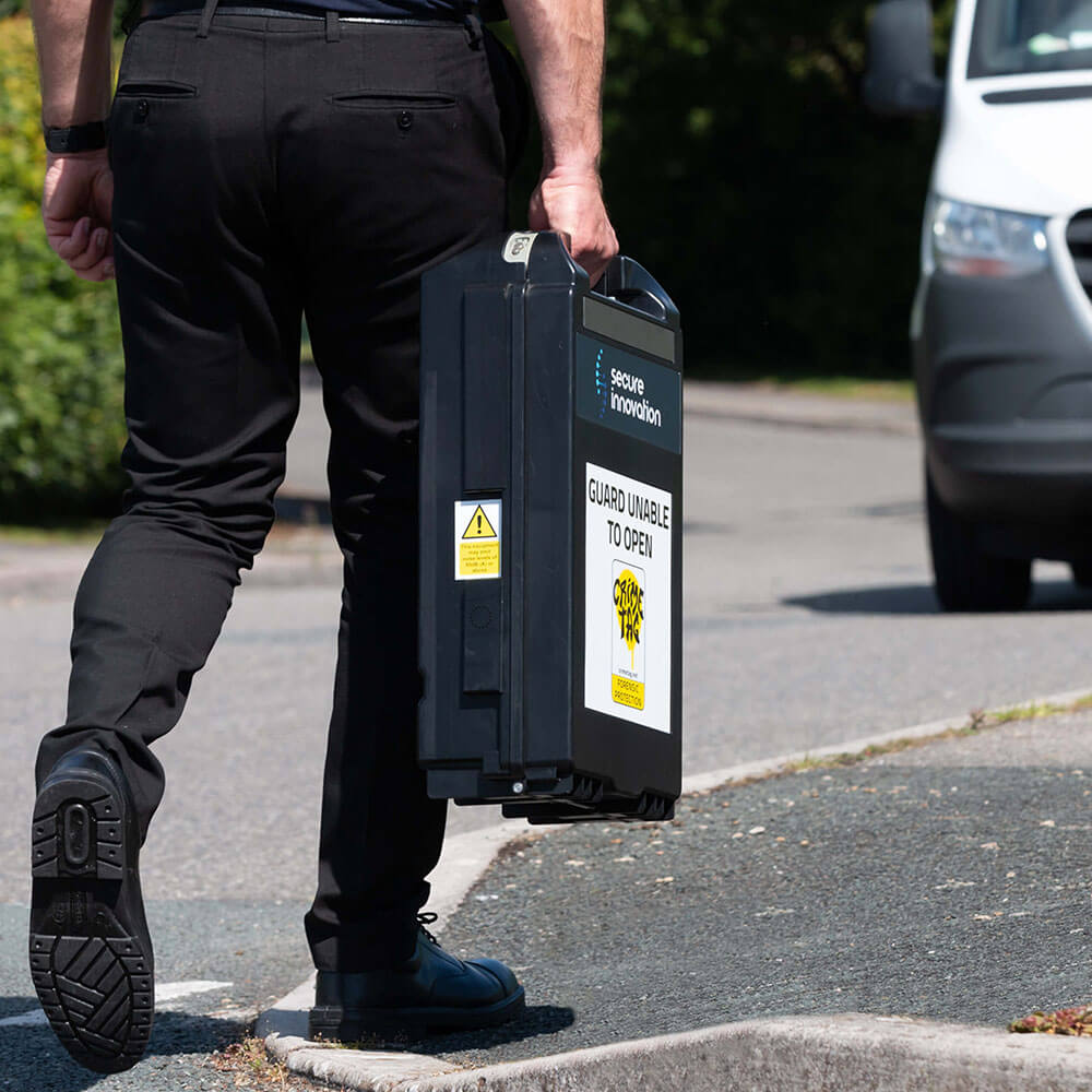 Across the pavement, end to end, residential storage, safe and secure